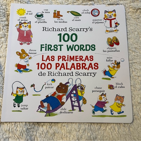 🌴Richard Scarry's 100 First Words Book by Richard Scarry Paperback Book - Picture 1 of 4